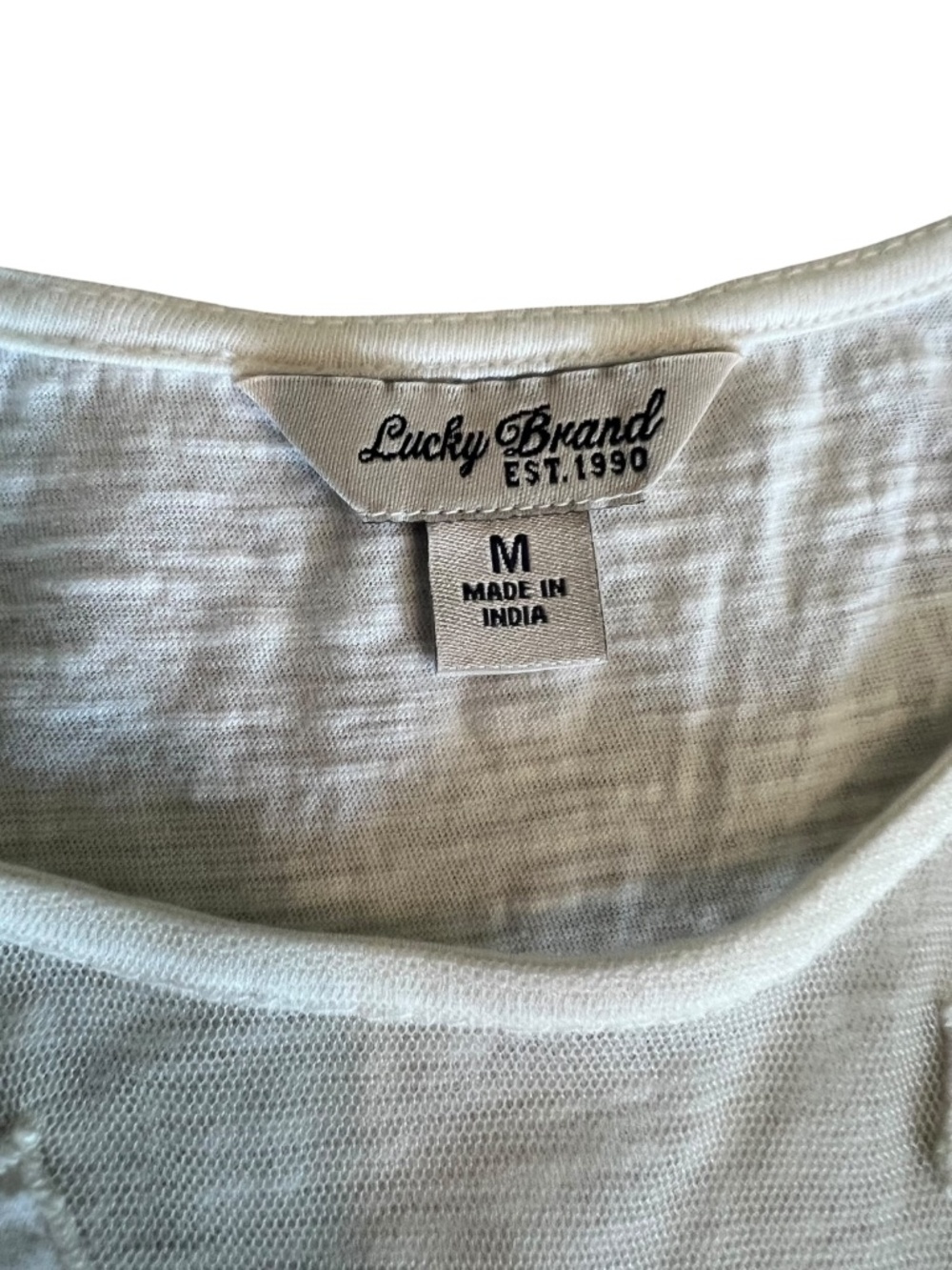 Lucky Brand Ivory Embroidered Sleeveless Tank Top Boho Medium EUC - Picture 2 of 7